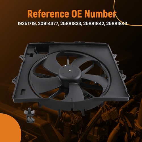 Image of maXpeedingrods Radiator Cooling Fan Assembly w /Shroud for Cadillac CTS 2009-2014 SRX 2009 STS 2009-2011, 19351719 20914377 620567