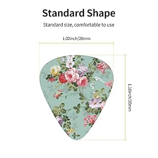 Ensemble de 12 médiators de guitare Vintage Floral Flowers pour guitare acoustique, guitare électrique, contrebasse… - Les Beatles, Paul McCartney, John Lennon, RIngo Starr, George Harrison Ensemble de 12 médiators de guitare Vintage Floral Flowers pour guitare acoustique, guitare électrique, contrebasse… – Image 4