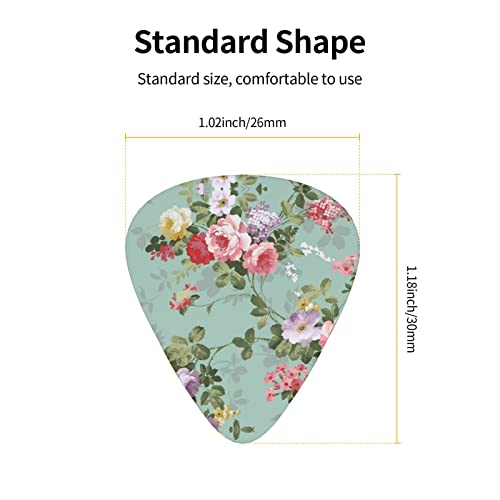 Ensemble de 12 médiators de guitare Vintage Floral Flowers pour guitare acoustique, guitare électrique, contrebasse… - Les Beatles, Paul McCartney, John Lennon, RIngo Starr, George Harrison Ensemble de 12 médiators de guitare Vintage Floral Flowers pour guitare acoustique, guitare électrique, contrebasse… – Image 5