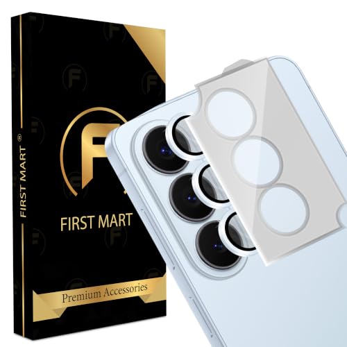Image of FIRST MART Camera Lens Protector for Samsung Galaxy S26 and S26 Plus | Blue AR+AF Camera Rings with Auto-Align Frame, 9H Tempered Glass, Scratch Resistant, Case-Friendly | Pack of 1