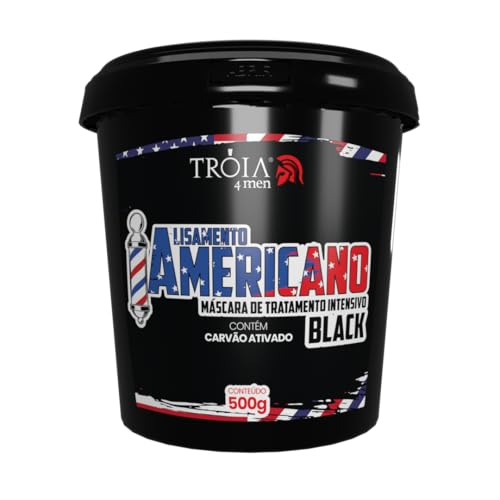 Alisamento Americano Black 500g - Troia Hair 4Man: Alisamento Profissional Rápido