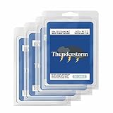 Thunderstorm Scented Candle - Smells Like Petrichor - Warm Summer Rains - 100% Naturally Vegan Soy and Premium Fragrance | Great Gift | Handmade in Colorado (4 Pack Wax Melts)