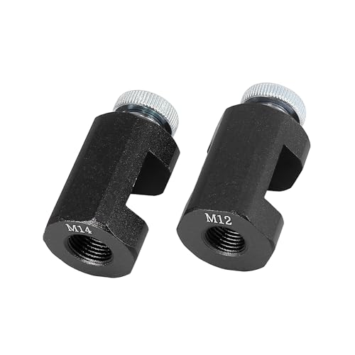 Partuto 2 Pcs 12mm 14mm Universal Spark Plug Caliper Gap Tool - Metal Black