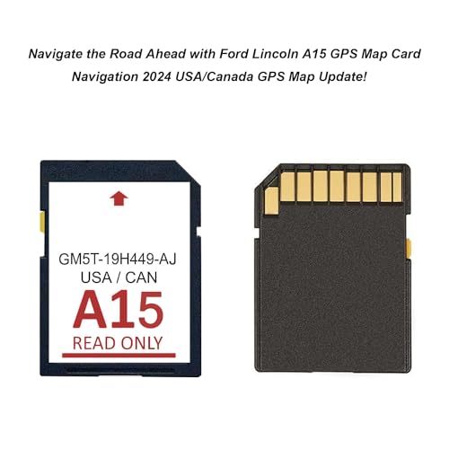 Cartão SD de navegação 2024 A15 compatível com atualização do mapa GPS Ford/Lincoln EUA/Canadá GM5T-