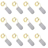 【Format Compact et Fonctionnel】 Chaque guirlande lumineuse LED à pile mesure 1 mètre et est équipée de 10 mini LEDs lumineuses. Alimentée par CR2032 fournies, elle s’allume facilement grâce à un interrupteur discret. Son format fin permet une intégration parfaite dans toutes vos décorations.