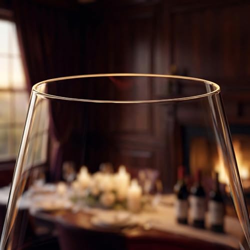 Verres à vin striés design élégant à long pied pour table chic | Lot de 2