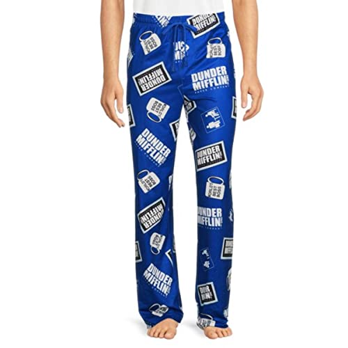 Bioworld Men's Dunder Mifflin Pajama Pant- The Office Dunder Mifflin Merchandise Loungewear with Collectible Tin