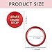 Car Push Start Button Cover Compatible with Audi,Cool Aluminum Engine Start Button Cover with Metal Ring for Car Decorations,Car Accessories Interior Start Stop Button Cover (Red)