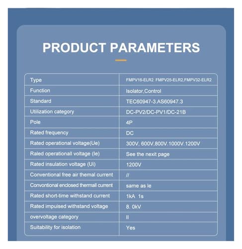 Interrupteur d'isolement rotatif 1200V 32A sectionneur IP66 M25