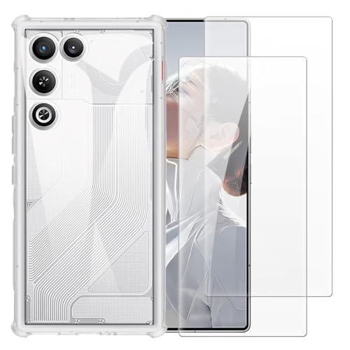 Shantime �P�[�X�{2�����苭���K���X�Z�b�g ZTE Nubia Red Magic 11 Air Trace 5G �Ƃ̌݊������� �ϏՌ��J�o�[���S�ʕی�X�N���[���v���e�N�^�[(�N���A)