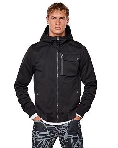 [ジースターロゥ] ライトジャケット ソフトシェルジャケット 撥水 メンズ ストレートフィット ブラック Utility hdd softshell jkt D17626-C082-6484-S