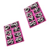 Abaodam 2 Sätze Interlock Ringe Gehirntraining Puzzle für Ab Jahre Edelstahl Denkspiel...