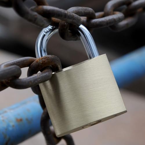 Image of SEPOX 2 Solid Brass Padlocks Keyed Alike 1 Aluminum Padlock Different Key | For Gates, Sheds, Storage, 3pcs Lock Set, High-Security Lock, 2-Grade Management, Anti-Cut Shackle, Big Handle Easy Grip