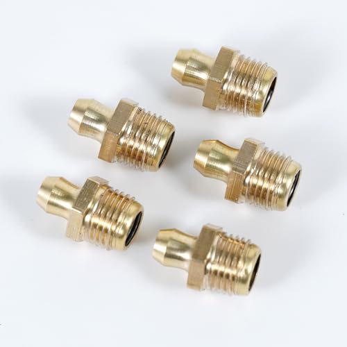 Rosca macho M10 x 7 mm en pack de 5 boquillas de engrase recto Unifizz de 1 mm 6