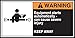 Accuform LECN362 CEMA Safety Label, Legend "WARNING Equipment starts automatically - can cause severe injury KEEP AWAY" with Graphic, 2.5" Length x 5" Width x 0.004" Thickness, Adhesive Vinyl, Orange/Black on White (Pack of 5)