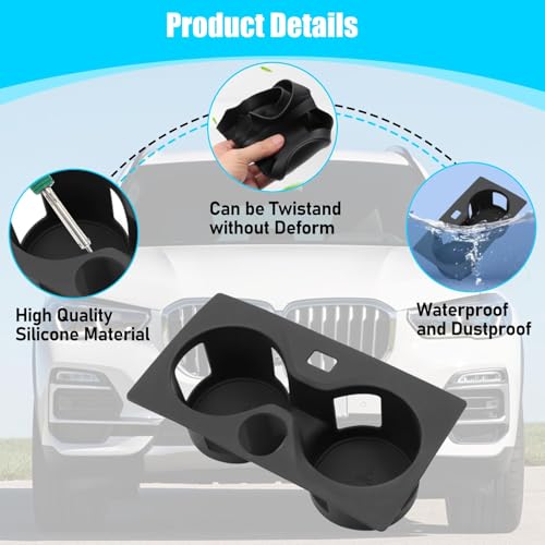 Inserto para portavasos compatible con BMW X5 X6 X7 miniatura 6