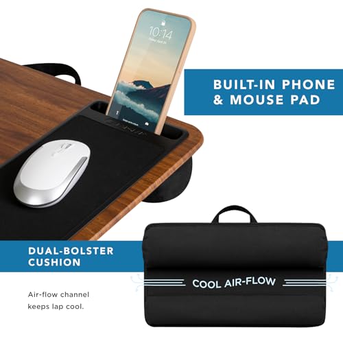 image for LAPGEAR Home Office Lap Desk with Device Ledge, Mouse Pad, and Phone H