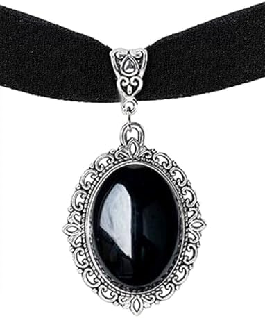Amazon.com: Gothic Choker Pirate Necklace for Women Black Goth Jewelry ...