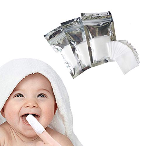 Zmmyr 120Pcs Baby Teeth Soft Gauze Finger Clean Oral Hygiene Tongue Milk Stain