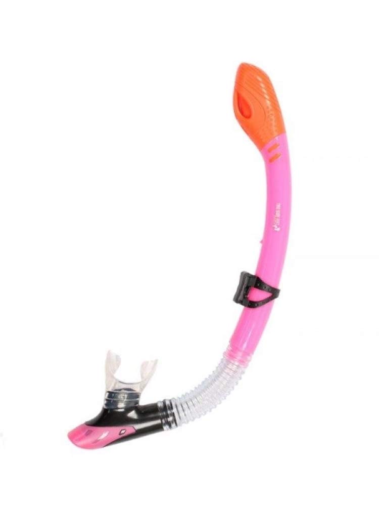 Two Bare Feet Junior DRY TOP SILICONE Diving Snorkel (Pink)