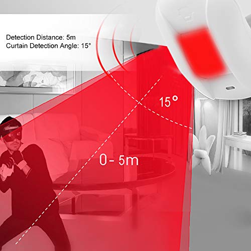 fantaxi Chuango PIR-800 315MHz PIR Motion Sensor Cortina de janela Detector de alarme infravermelho