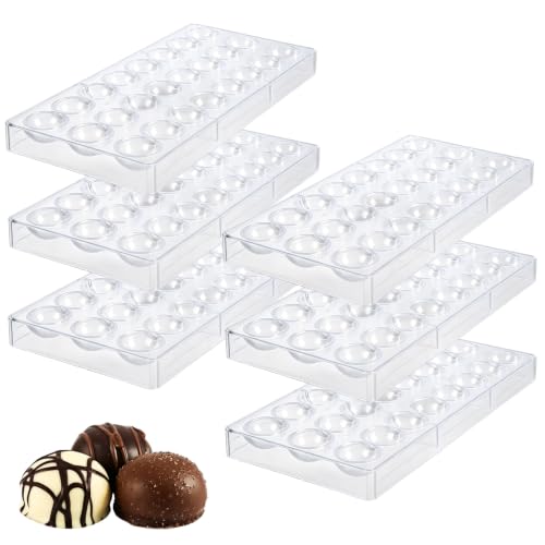 YEUIKERR 144 Grids Polycarbonate Chocolate Candy Making Molds, 6 Pack