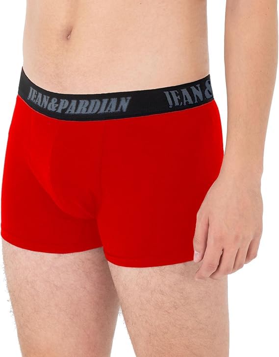 Ropa interior cómoda y transpirable Jean&Pardian con 12 bóxers de algodón 2