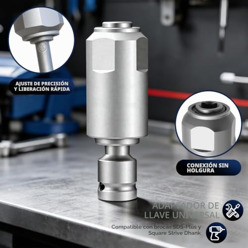 Miniatura 3 de 2 Adaptadores De Llave De Impacto, Adaptador De Llave De Impacto Sds Plus Para Convertir Llaves De Impacto A Martillos Eléctricos, Se Convierte En Sds Plus, Para Uso Con Taladro Eléctrico