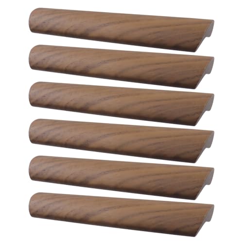 LC LICTOP Walnut Curved Edge Pulls, 6.2 Inch, 5.04 Inch Center, 6Pcs