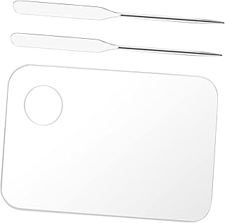 minkissy 1 Conjunto De Paleta De Cores Paleta De Maquiagem Espátula De Maquiagem Bandeja De Mistura De Cosméticos Coreano Paleta De Maquiagem E Espátula Paleta De Maquiagem Com Espátula