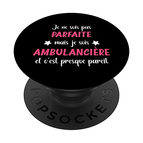 Ambulance Humour I am not perfect but paramedic PopSockets Swappable PopGrip