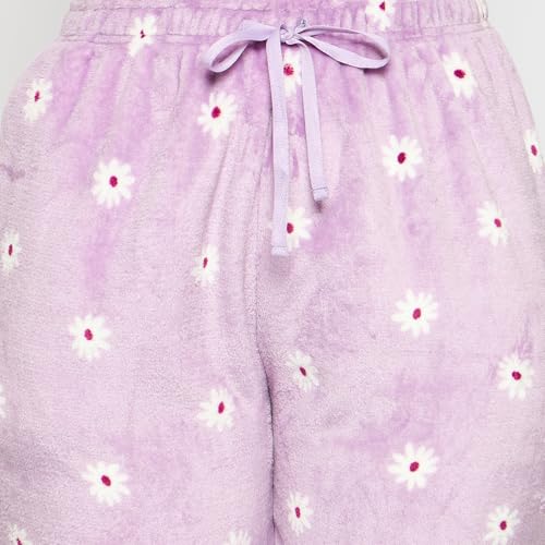 Image of CAMEY Women's Printed Full Sleeve Round Neck /V-Neck Top and Pajama Pants with Pockets