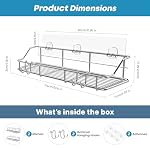 KESOL Adhesive Shower Caddy, Shower Shelf Organizer, SUS304, 2 Pack, Silver - Image 2