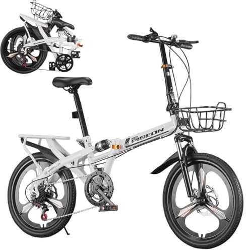 DGHKB Bicicleta Juvenil De 20 Pulgadas,Bicicleta De 22 Pulgadas,Bicicleta con Amortiguador,Altura De Bicicleta Ajustable,Bicicletas Plegables para Adultos,para Una Altura De 140-185 Cm C,22 Inches