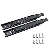 TBNOD 3-Sections Silent Drawer Slides,Side Mount Ball Bearing Sliding Drawer Slides for 10 inch, 12