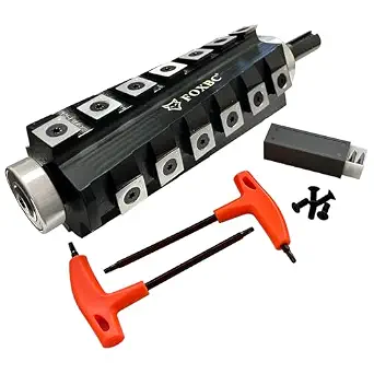 FOXBC 6 Inch Helical Cutter Head for Jointer with 4 Rows