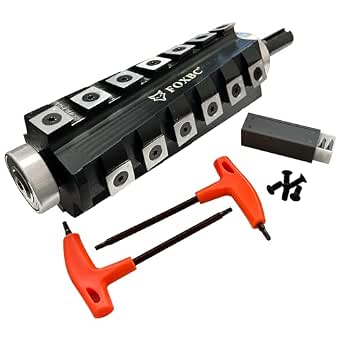 FOXBC 6 Inch Helical Cutter Head for Jointer with 30 Carbide Inserts