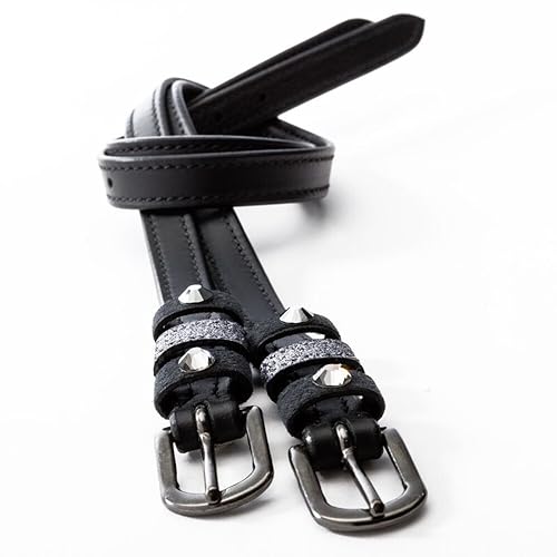 Sporenriemen Grey mit Strass