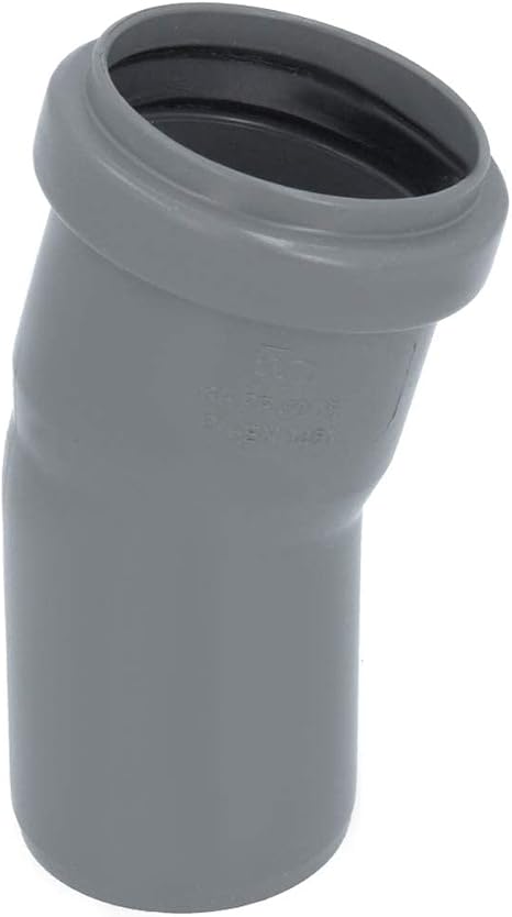 HT Rohr Bogen Grau Ø DN 50 mm 15 Grad | Abwasser Winkel Kunststoff ...