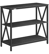 MAHANCRIS Sofa Table, Industrial Console Table, 3-Tier Narrow Side Table with Open Shelves, Foyer...
