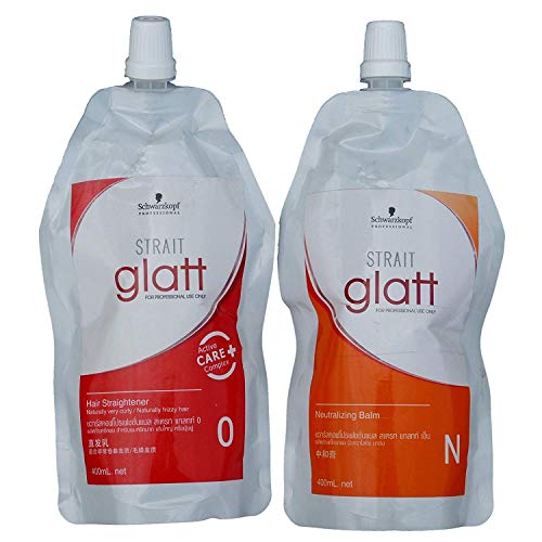 Glatt Strait Hair Straightener Strong for Curly or Frizzy Hair No 0 400ml+400ml