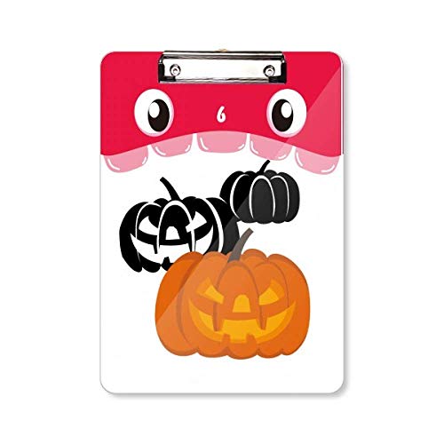 Porte-bloc citrouilles Halloween A4 rigide fini les feuilles volantes et froissées