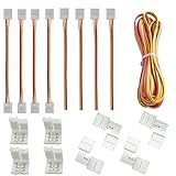 El conector de puente de tira LED se utiliza para conectar tiras de luz LED flexibles RGB 5050 y segmentos de tira alrededor de la esquina.