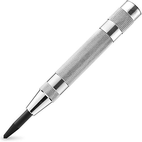 NEIKO 02639A 6-Inch Automatic Center Hole Punch with Adjustable One-Handed Spring Impact, Chrome-Plated Shank, and Premium S2 Steel Tip