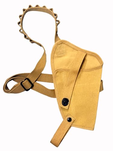CALYX US M3 Victory Revolver Canvas Shoulder Holster with 12 Shell Loops Right Hand Orientation (Khaki)