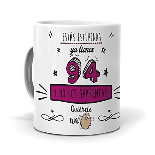 mundohuevo Taza Ya Tienes 94 y no los aparentas. Cerámica AAA - 350 ml.