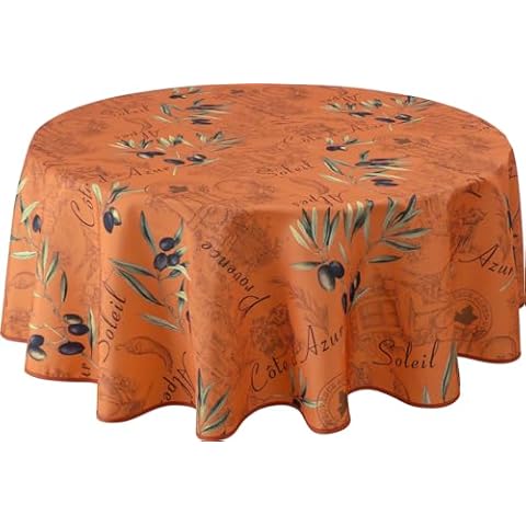 Le linge de Jules Stain-Resistant Round Tablecloth Cover