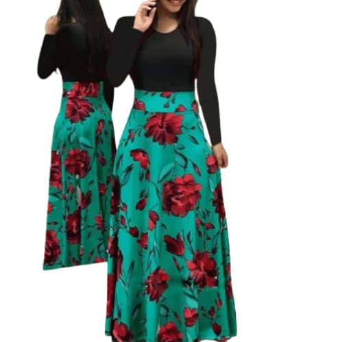 raabta Green Upper Long Dress at Amazon 