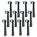 HSYTEK Brossettes de Rechange Compatibles Avec Oral B Brosse à Dents Électrique, Têtes de Brosses à Dents Electrique Pour Oral b Vitality 100, Pro Séries, Genius X, Kids (Noir - 12pcs)