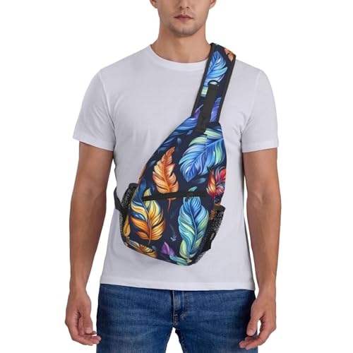 Bolso bandolera colorido estilo pluma para hombre y mujer miniatura 7